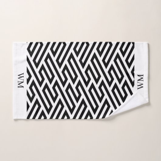 Labyrinth Maze Geometric Badetuch Set (Handtuch)