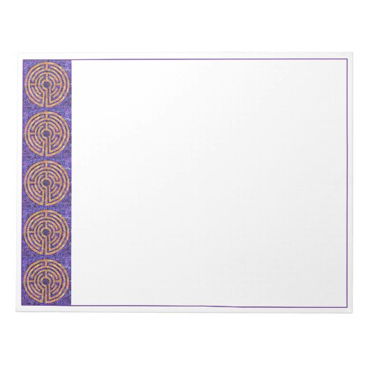 LABYRINTH MOSAIC 11x8.5 Notepad Notizblock (Vorderseite)
