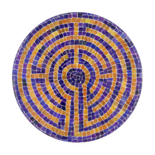 LABYRINTH MOSAIC 12" Rundglas-Schneidplatte Schneidebrett