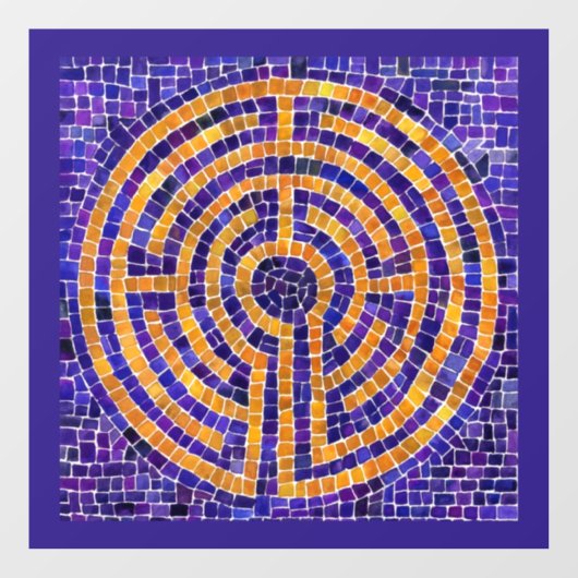 LABYRINTH MOSAIC 12x12 Window Cling - Lila Fensteraufkleber (Blatt)