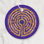 LABYRINTH MOSAIC 2" Rundgarntags Geschenkanhänger (Rückseite)