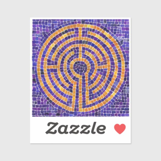 LABYRINTH MOSAIC 2x2 Vinyl Sticker (Blatt)