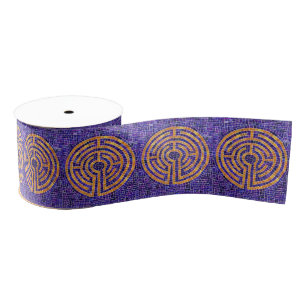 LABYRINTH MOSAIC 3" Grosgrain Ribbon Ripsband