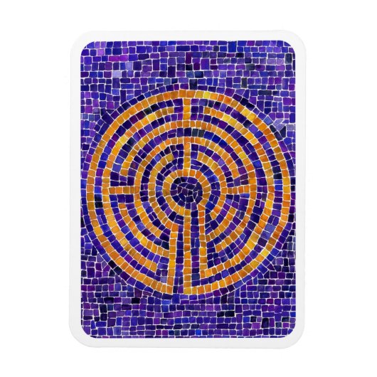 LABYRINTH MOSAIC 3x4 Flexible Magnet - Weiß (Vertikal)