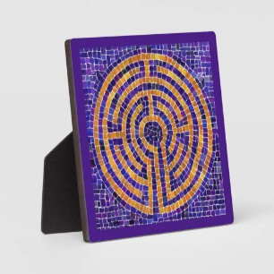 LABYRINTH MOSAIC 5,25 Square Plaque - Lila Fotoplatte