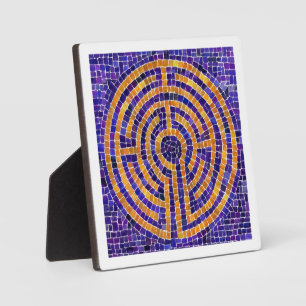 LABYRINTH MOSAIC 5,25 Square Plaque - White Fotoplatte