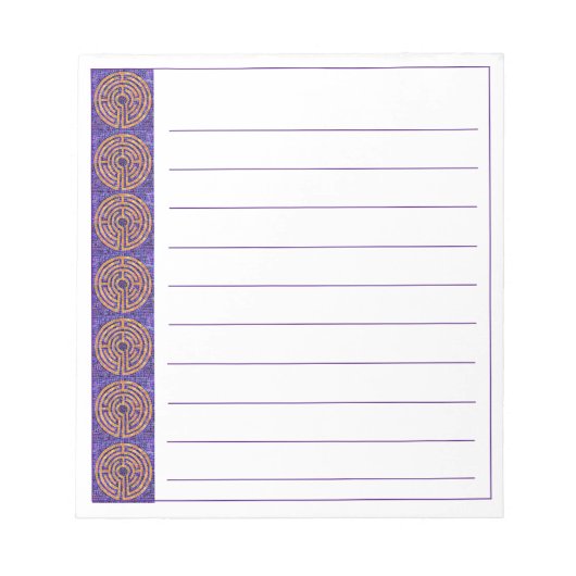 LABYRINTH MOSAIC 5.5x6 Notepad + Linien Notizblock (Vorderseite)