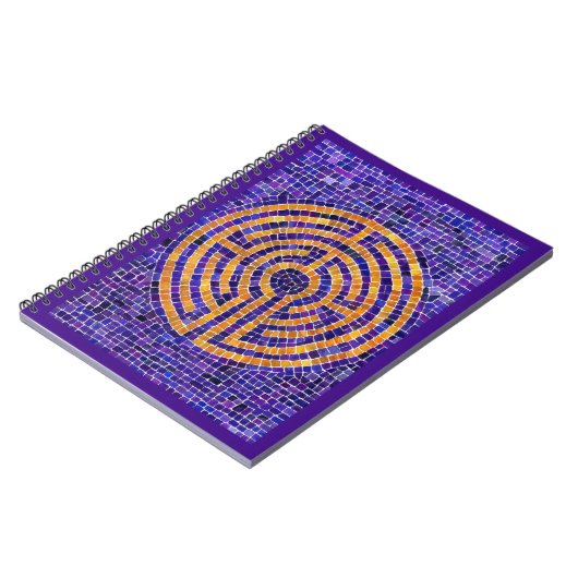 LABYRINTH MOSAIC 6.5x8.75 Spiral-Notebook Notizblock (Linke Seite)