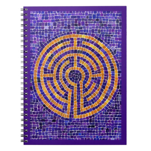 LABYRINTH MOSAIC 6.5x8.75 Spiral-Notebook Notizblock (Vorderseite)