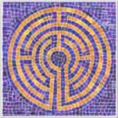 LABYRINTH MOSAIC 8x8 Vinyl Sticker (Vorderseite)