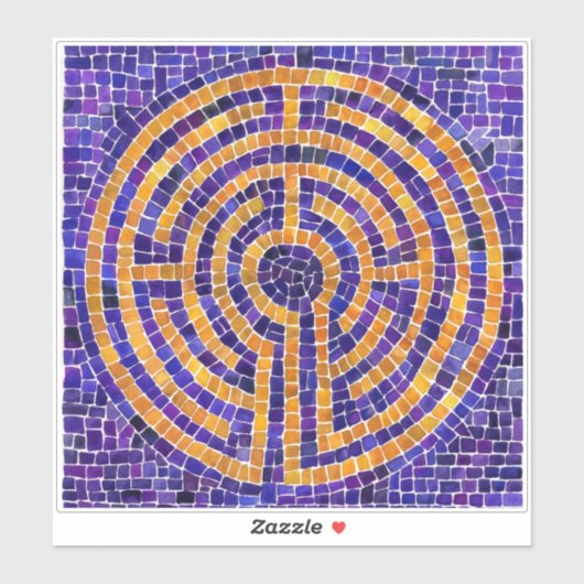 LABYRINTH MOSAIC 8x8 Vinyl Sticker (Blatt)