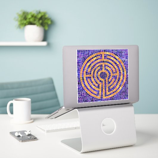 LABYRINTH MOSAIC 8x8 Vinyl Sticker (Laptop auf Schreibtisch)