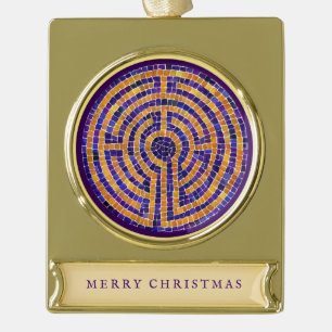 LABYRINTH MOSAIC Banner Ornament