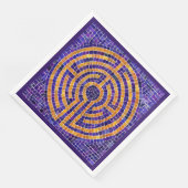 LABYRINTH MOSAIC Dinner Paper Napkins - Lila Serviette (Ecke)