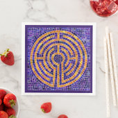 LABYRINTH MOSAIC Dinner Paper Napkins - Lila Serviette (Beispiel)