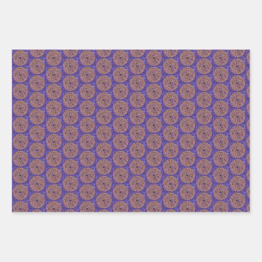 LABYRINTH MOSAIC Flachfolienpapier Geschenkpapier Set (Vorderseite 3)
