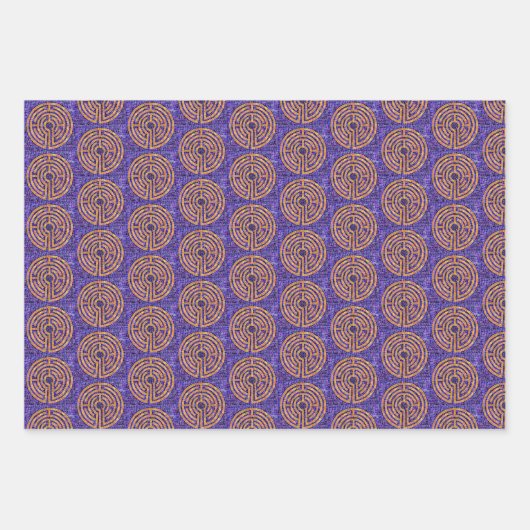 LABYRINTH MOSAIC Flachfolienpapier Geschenkpapier Set (Vorderseite 2)