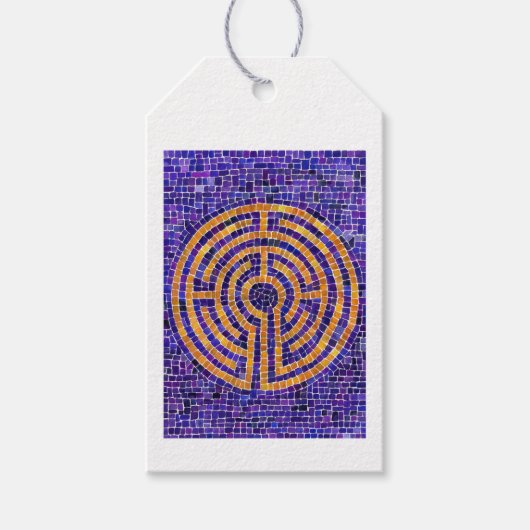 LABYRINTH MOSAIC Gift Tags - Weiß Geschenkanhänger (Vorderseite)
