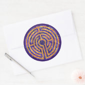 LABYRINTH MOSAIC Large Round Stickers - Lila (Umschlag)