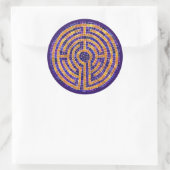LABYRINTH MOSAIC Large Round Stickers - Lila (Tasche)