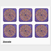 LABYRINTH MOSAIC Large Square Stickers - Lila (Blatt)