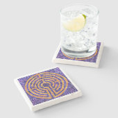 LABYRINTH MOSAIC Marbella Stone Untersetzer (Seitenansicht)
