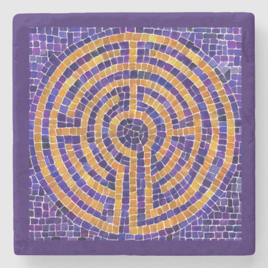 LABYRINTH MOSAIC Marbella Stone Untersetzer - Lila (Vorderseite)