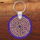LABYRINTH MOSAIC Metal Round Schlüsselanhänger (Rückseite)