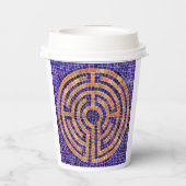 LABYRINTH MOSAIC Paper Cups - White Pappbecher (Rückseite)