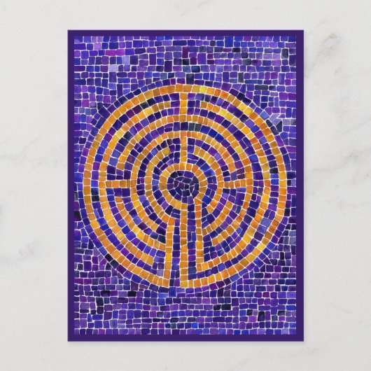 LABYRINTH MOSAIC Postcard Postkarte (Vorderseite)