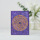 LABYRINTH MOSAIC Postcard Postkarte (Stehend Vorderseite)