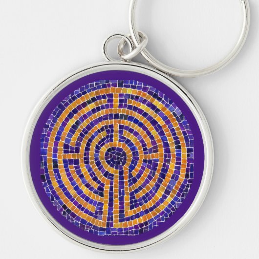 LABYRINTH MOSAIC Premium Round Schlüsselanhänger (Vorne)