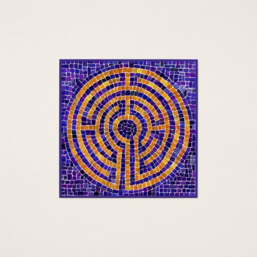 LABYRINTH MOSAIC Square Business Card (Vorderseite)