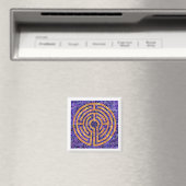 LABYRINTH MOSAIC Square Magnet - Weiß (In Situ (Geschirrspüler))