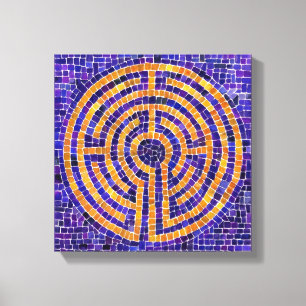 LABYRINTH-MOSAIK 30x30 cm tiefgezogene Leinwand (1