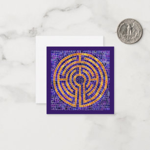 LABYRINTH-MOSAIK 6,35 cm große flache Karte / Lila