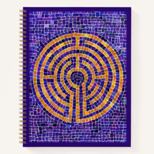 LABYRINTH-MOSAIK 8,5x11 Spiralblock Notizblock