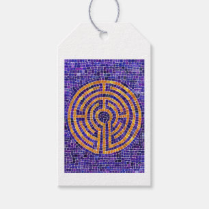 LABYRINTH-MOSAIK Geschenkanhänger - Weiß