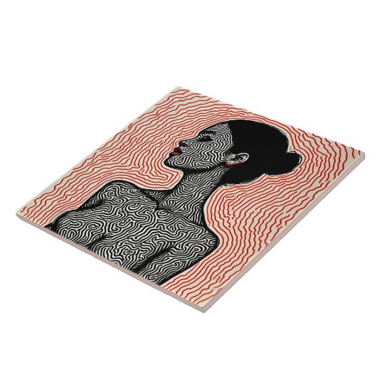 Labyrinth of Her Awakening – A Minimalist Portrait Fliese (Seite)