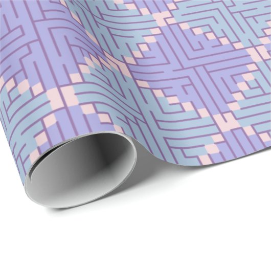 Labyrinth-Patchwork Geschenkpapier (Rolleneckpunkt)