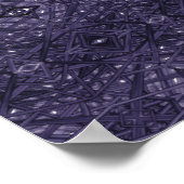 Labyrinth Purpur Abstrakt Alcohol Ink Kunst Poster (Ecke)