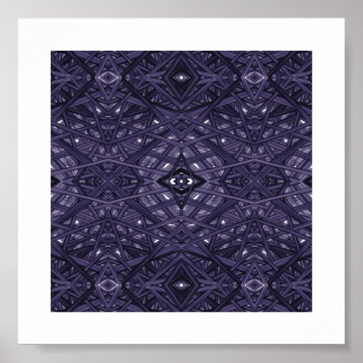 Labyrinth Purpur Abstrakt Alcohol Ink Kunst Poster (Vorne)