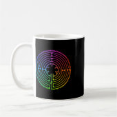 Labyrinth Regenbogen Chartres Labyrinth Irrgarten  Kaffeetasse (Links)