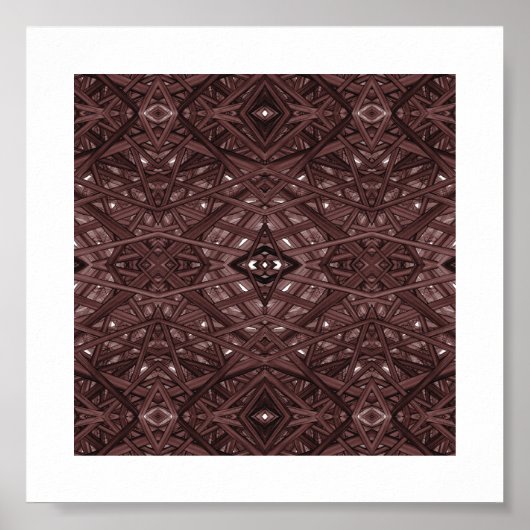 Labyrinth rotes abstraktes Alkohol-Tinten-Kunstwer Poster (Vorne)