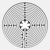 Labyrinth Runder Aufkleber (Vorderseite)