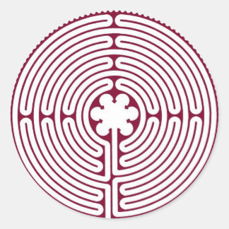 Labyrinth Runder Aufkleber