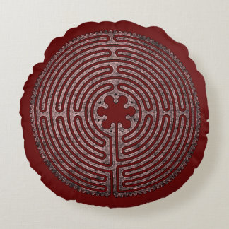 Labyrinth Rundes Kissen