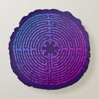 Labyrinth Rundes Kissen
