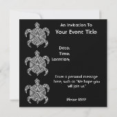 Labyrinth-Schildkröte-Einladungen Einladung (Rückseite)