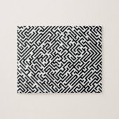 Labyrinth - Schwarz-Weiß-Muster Puzzle (Horizontal)
